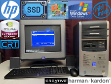 *RESTORED w/ SSD* DUAL BOOT Windows 98 XP HP Pavilion System w/ CRT Monitor picture