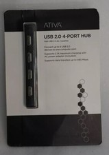 Ativa 4-Port hub USB 2.0-Charging Hub Black Model UH-118 picture