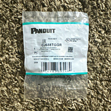 Panduit Mini-Com CJ688TGGR RJ45 to RJ45 Jack Module, Green/White picture