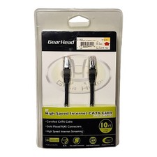 Gear Head High Speed Internet Cat 6 Cable Gold Plated Connectors 10ft Cable New picture