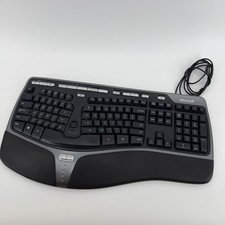 Microsoft Natural Ergonomic Keyboard 4000 v1.0 Model 1048 Wired USB Black picture