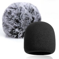 Hufopik 2 PCS Pop Filter Compatible with 3.1*3*2.45 inches, Black and gray picture
