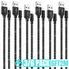 6FT USB Cable Fast Charger 3Pack/6Pack Lot For iPhone 12 11 XR 8 7 6 Plus 5C SE picture