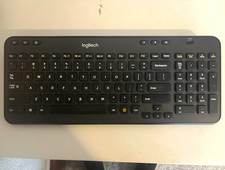 Logitech K360 Wireless Keyboard Black English QWERTY, Tested Working - No Dongle picture