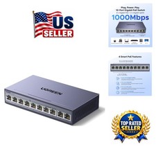 10-Port PoE Switch with 8 PoE+ and 2 Gigabit Uplink - Ideal for Smart Homes picture