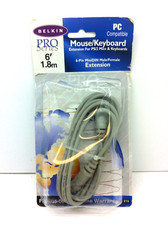New Belkin F2N035-06 PS/2 Keyboard/Mouse Extension Cable MiniDIN Male/Female 159 picture