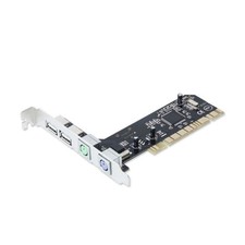 PCI 32bit to 2x USB 2.0 + 2x PS2 PS/2 Port For PC Keyboard Mouse Adapter Card picture