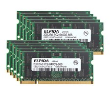 10pcs Elpida 2GB 2RX8 DDR2 800MHz PC2-6400S 200PIN SO-DIMM Laptop Memory RAM picture