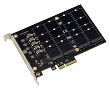 KALEA-INFORMATIQUE PCIe 3.0 x4 Controller Card for 4 M.2 NVMe SSDs M Key picture