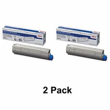 2 Okidata C831dn MC873dn MC873dnx C831n MC873dnc Black Toner Cartridge 44844512 picture