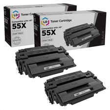 LD 2PK Replacements for HP 55X 55A CE255X HY Toner Cartridge LaserJet P3015 M551 picture