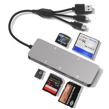 Memory Stick Pro Duo Reader for Lexar/Sony/Fuji - 5in3 Aluminum OTG Adapter f... picture