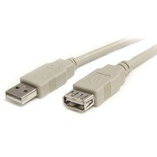 StarTech 10ft USB 2.0 Extension Cable, USB-A M/F, Beige 10ft, picture