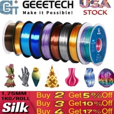 Geeetech 3D Printer Filament Silk PLA 1.75mm 1KG Multicolor For FDM 3D Printer picture