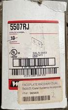 Wiremold 5507RJ Dual RJ11/RJ45 Connector Faceplate, Ivory-Box of 10 picture