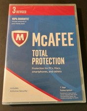 Mcafee Total Protection Three Devices 2017 New Sealed picture
