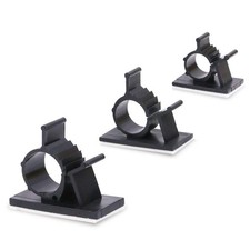 100Pcs 3 Sizes Adjustable Multipurpose Self-Adhesive Cable Clips Wire Clamps ... picture