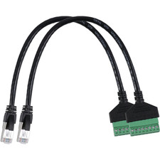 2Pcs RJ45 Male to 8 Pins Terminal Adapter for Cat5 Ethernet Extender | Include a picture