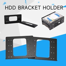 Aluminum Alloy 2/4 Bay Hard Disk Rack 3.5 Inch HDD Bracket Holder Box Cage Case picture