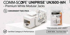 BRAND NEW SET OF 2 COMMSCOPE UNIPRISE UNJ600 OUTLET-WHITE CC0020883/1 picture