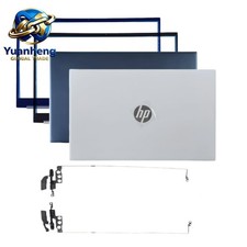 New For HP Pavilion 15-EH 15-EG LCD Back Cover+Front Bezel+Hinges Silver / Blue picture