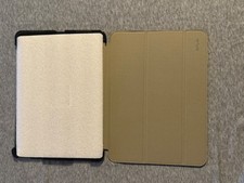 JETech Protective Case for Tablet Black with Beige Tri Fold Cover picture