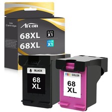 68XL Ink Cartridge Combo Pack Black Color fits HP Envy 6155e 6555e 2-Pack 68XL picture