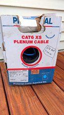 Proterial Cat 6 XS Plenum Bulk Ethernet Cable 676 ft Blue Raw End picture