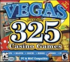 Vegas Jackpot Gold 325 Casino Games PC CD slot machines, cards, tables reels + picture