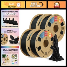 4KG Matte PLA 3D Printer Filament Bundle - Low Warp, Smooth Finish, High Quality picture