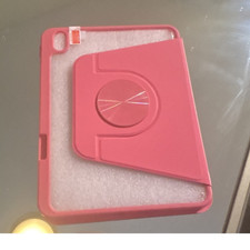 amile Pink Folding Folio Tablet Case with Rotating Stand Freestanding Cover picture