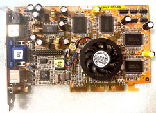 RARE ASUS AGP-V7700/64M (TVR) 64M DELUXE AGP VGA COMP SVID OUT 3D PORT MXB130 picture