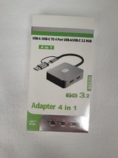 BAOCED 4 In 1 Adapter USB-A/USB-C TO 4 PORT 3.2 Hub 10Gbps  picture