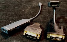 Onn Surf HDMI to USB C Adapter Plug & Play 4K (DVI to HDMI x2) - Male/Female Lot picture