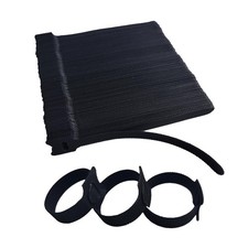 200 Pack 6-Inch Black Reusable Cable Ties - Adjustable Cord Management Straps picture