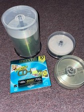 Lot Of 130 Blank CD-R Disks Maxwell CD-R Pro 700MB 10 Pack Sealed picture