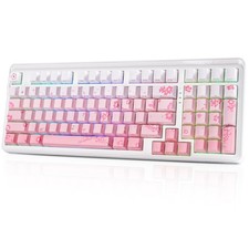 DAREU EK98pro Sakura Pink Wireless Mechanical Keyboard,Tri-Mode BT/2.4GHz/USB... picture