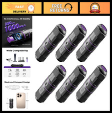 Waterproof CAT6 RJ45 Coupler IP68, PoE Support, 6-Pack, Purple, Network Connecto picture