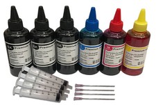 6 x100ml Bulk Refill Ink kit fits Epson, HP, Canon Lexmark with Syringe & Needle picture