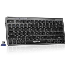 Wireless Bluetooth Keyboard Slim Rechargeable Keyboard 2.4G+BT 5.0 Multi-Devi... picture