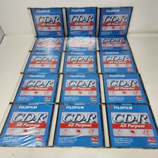 Fujifilm CD-R 80 Min 700MB All Purpose Blank Discs Jewel Case Lot of 15 Sealed picture