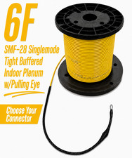 6 Fiber Indoor Singlemode Distribution Plenum Preterminated Assembly Made In USA picture