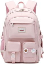 Cute Pink Backpack for Teen Girls - 15.6 Inch Laptop Anti Theft College Bookbag picture