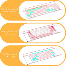 Ergonomic Computer Keyboard Stand - 17 Inch Clear Acrylic Keyboard Riser for ... picture