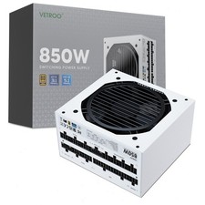 Vetroo 850W Full Modulal Power Supply PCIe 5.1 & ATX 3.1, 80 Plus Gold - White picture