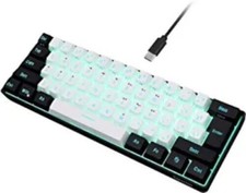 Snpurdiri v800 61-Key White Gaming Keyboard Very Good Condition with USB cord picture