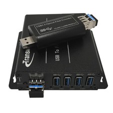 4 Ports USB 3.0 Hub to 250 Meters over Single-mode Fiber Optic Extender 820FT picture