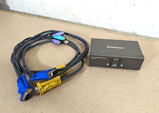 IOGEAR 2 Port VGA KVM Switch PS/2 & USB GCS1722 w/ Cables picture