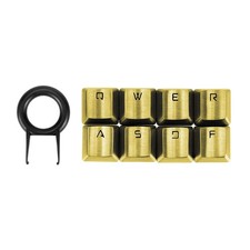 Fitlink Metal Gaming Keycaps Gold QWERASDF picture
