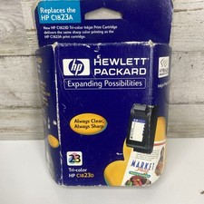 New Genuine HP 23 Tri-color Ink Cartridge C1823D Expired 3/2001 picture